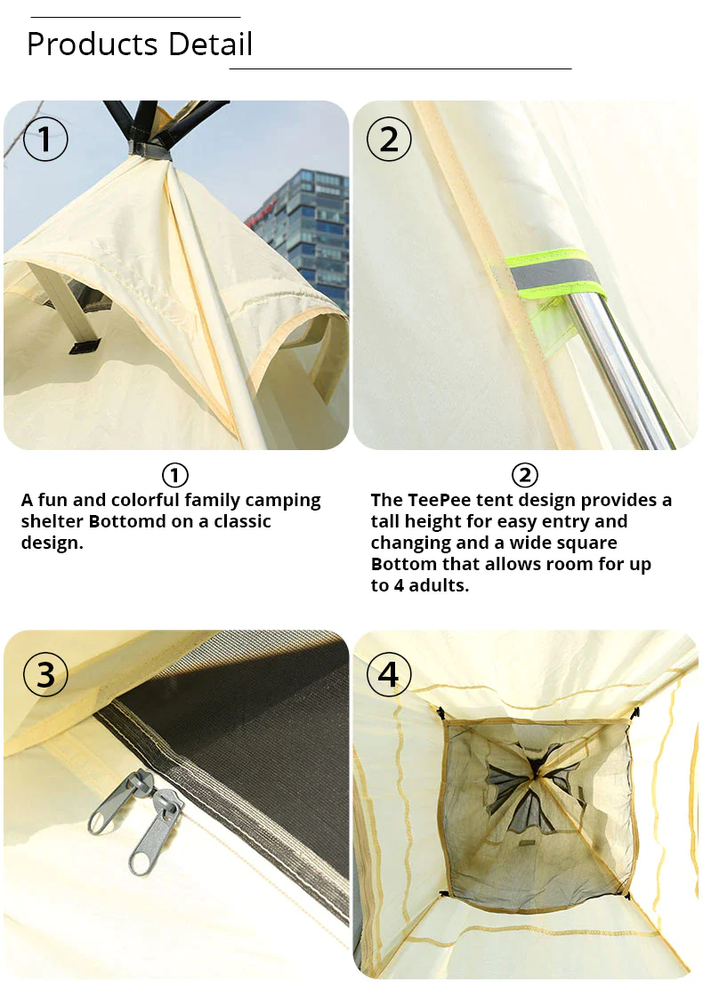 Blackdeer Teepee Tent with Tarp