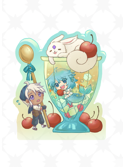 Thick Acrylic Standee_Summer Soda (Mermaid Series)