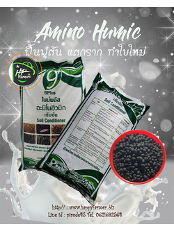 อะมิโน-ฮิวมิค( ไนน์พลัส) ฟื้นฟูต้นหลังเก็บเกี่ยว กระตุ้นแตกราก การแตกยอด ทำใบ สร้างเซลเจริญเติบโต ตรึงธาตุอาหารนำพาเข้าสู่รากมากขึ้นช่วยลดต้นทุนปุ๋ย พืชใช้ได้ทันทีพืชโตไวให้ผลผลิตดี
