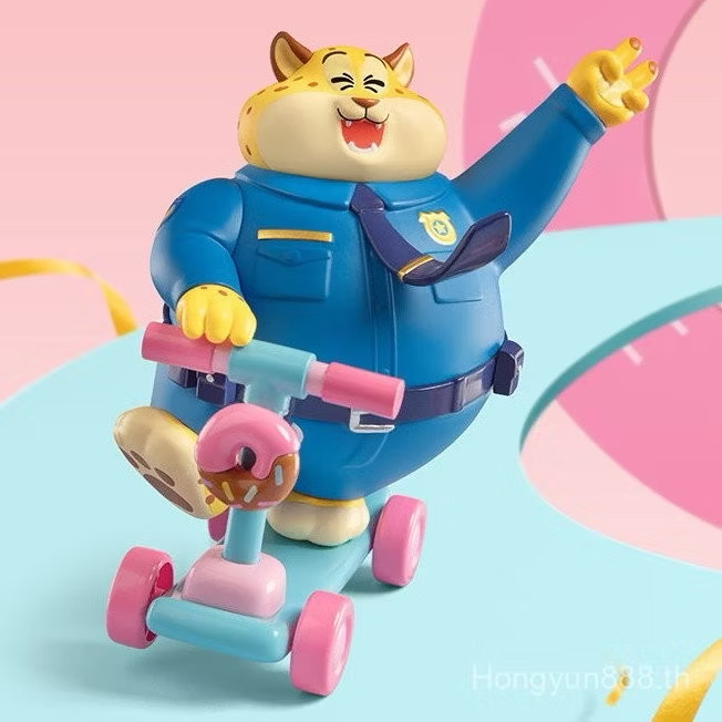 โมเดล + Stamper ได้ 1ตัว Disney - Zootopia - Officer Clawhauser Stamper Good Luck Series by Top Toy