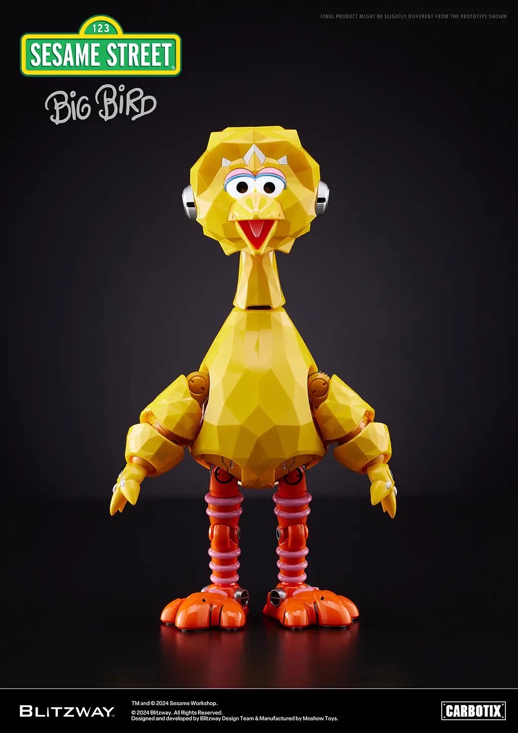 หุ่นยนต์ CARBOTIX - Sesame Street DX Ver. (Set of 3 : Elmo & Cookie Monster & Big Bird) by Blitzway (มีกล่องน้ำตาล)