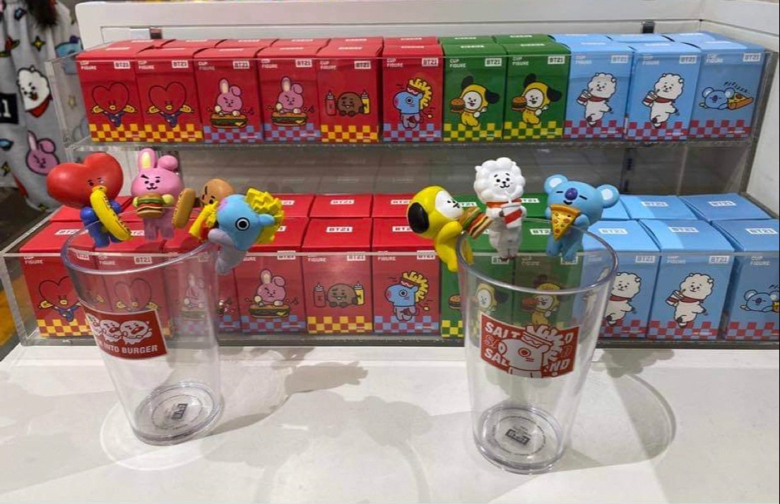 ฟิกเกอร์ เกาะแก้ว BT21 Cup Rim BITE Series by Line Friends (Cooky, RJ,Tata,Mang)