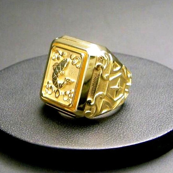 PRE-ORDER : Saint Seiya Gold Cloth Box Design Silver925 Ring