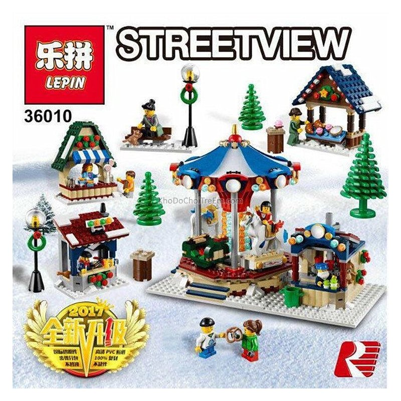 Lepin 36010 Winter Village Market 1412pcs