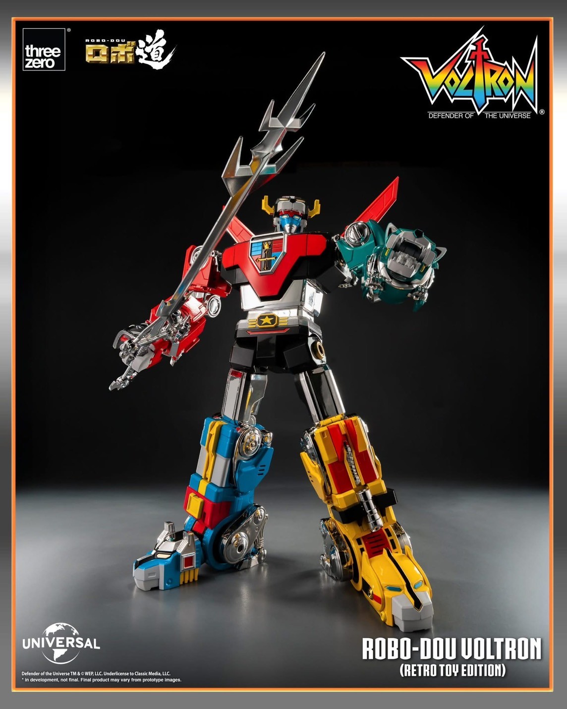 Pre-order : Voltron: Defender of the Universe ROBO-DOU Voltron (Retro Toy Edition) by Threezero