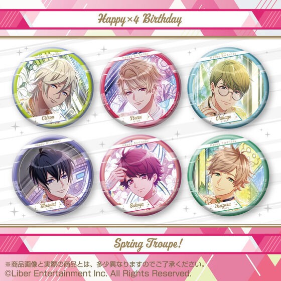 PRE-ORDER : A3! Hologram Can Badge ~Happy × 4 Birthday Spring Troupe!~