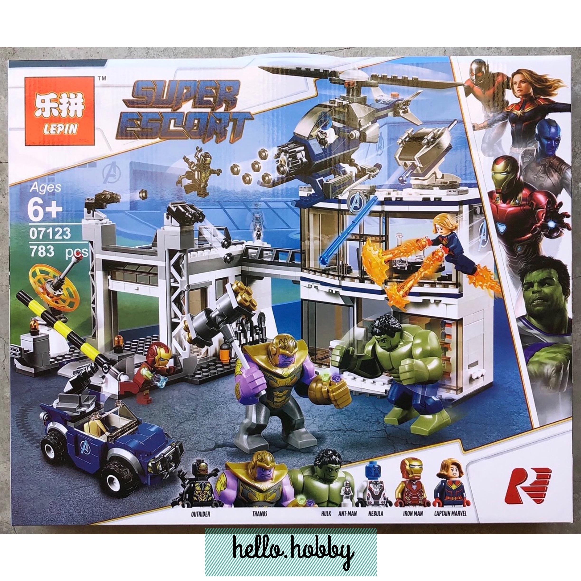 Lepin 07123 Avengers Compound Battle 783pcs