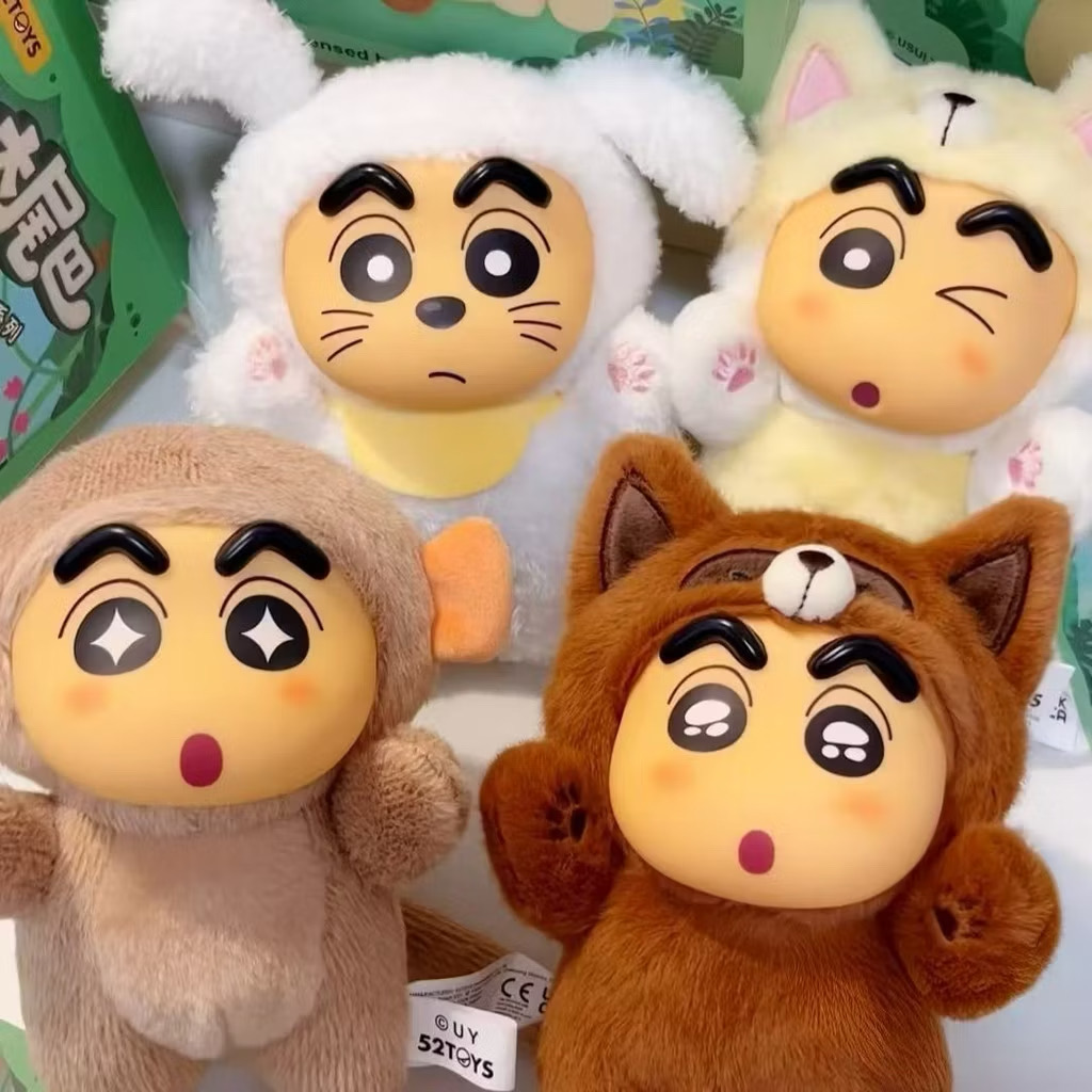 ตุ๊กตาพวงกุญแจ Crayon Shinchan Big Tail Series Plush Pendant Keychain by 52Toys