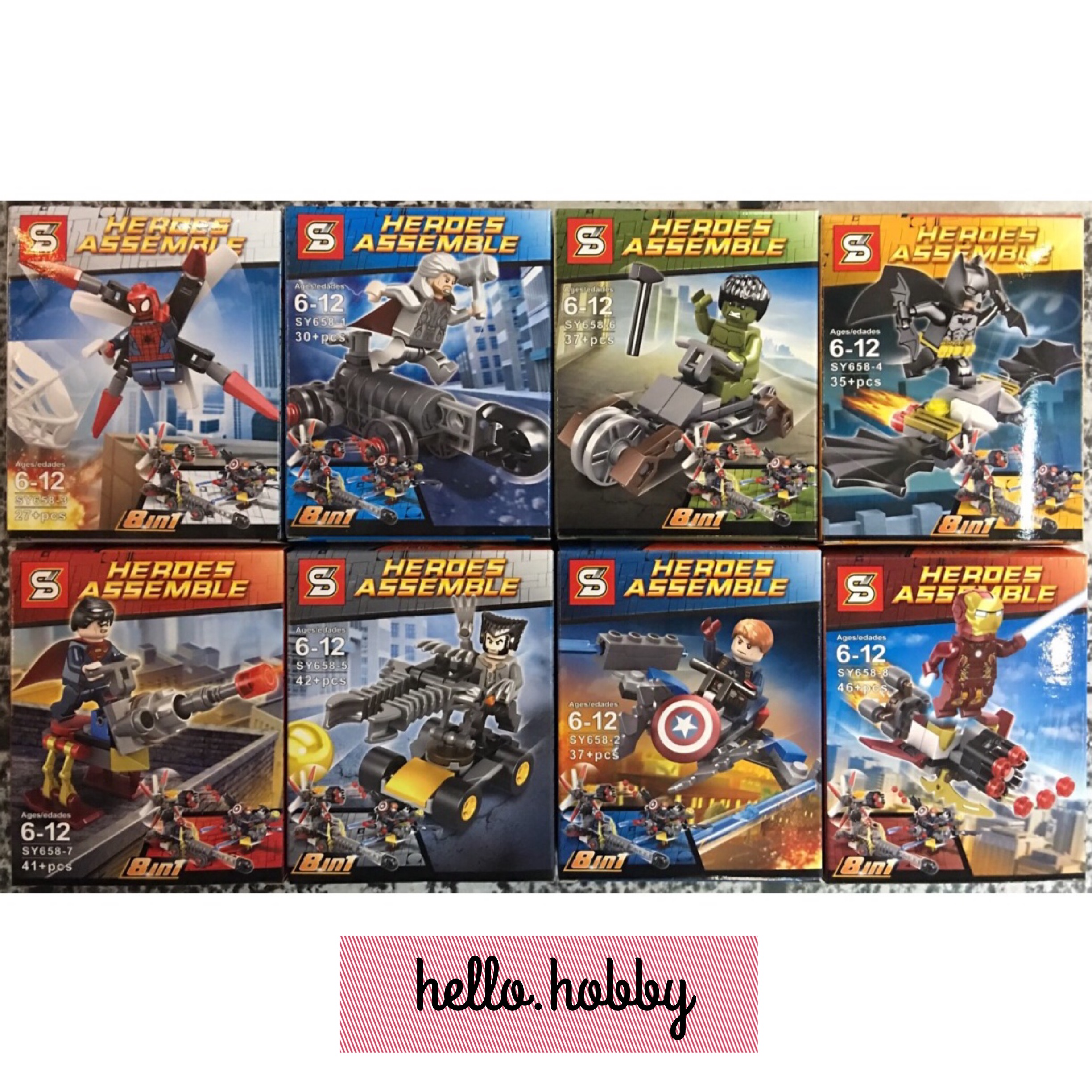 SY 658 1-8 Super Heroes