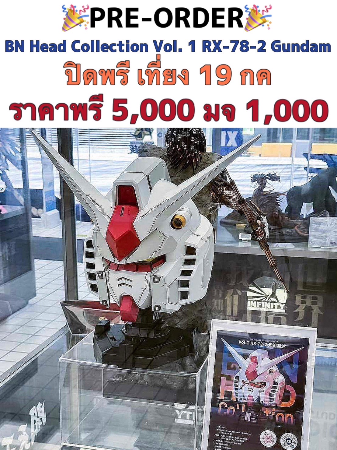 PRE-ORDER : Bandai China Exclusive: BN Head Collection Vol. 1 RX-78-2 Gundam