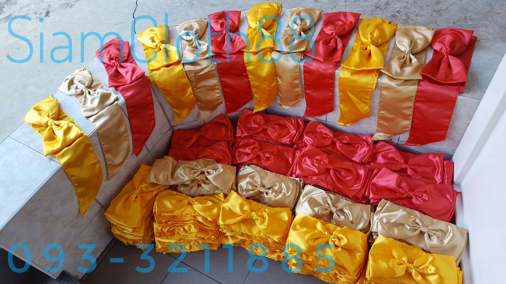 โบว์สำเร็จรูป เนื้อผ้าต่วน