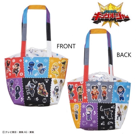 PRE-ORDER : Ohsama Sentai King-Ohger Deformed Drawstring Opening Tote Bag