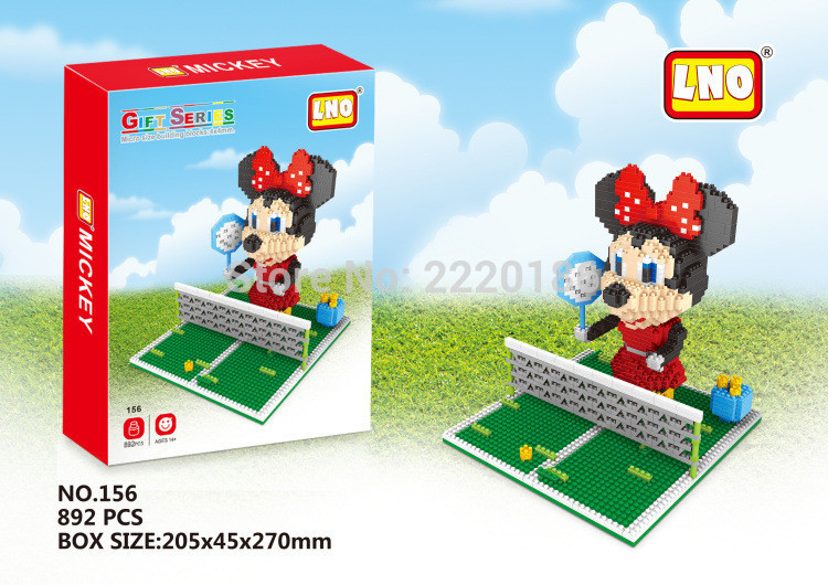 LNO 156 Minnie Mouse Playing Tennis 892pcs