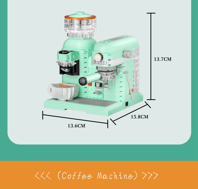 Zhe Gao 663008 Green Coffee Machine 924pcs