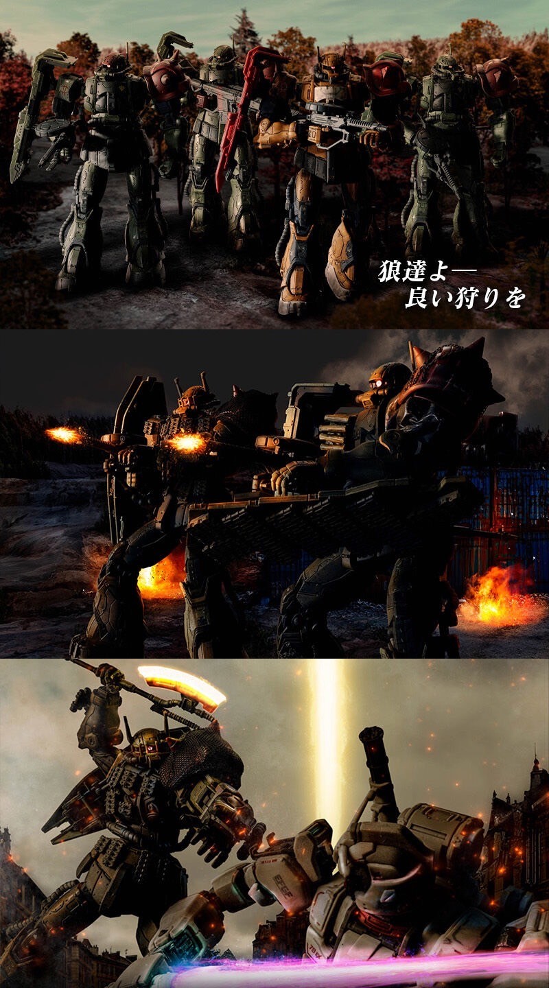 PRE-ORDER : HG 1/144 ZAKU Ⅱ F TYPE CHUBS & KALE + ZAKUⅡ (UNIDENTIFIED TYPE) SOLARI CUSTOM PARTS SET (RFV) Plastic Model