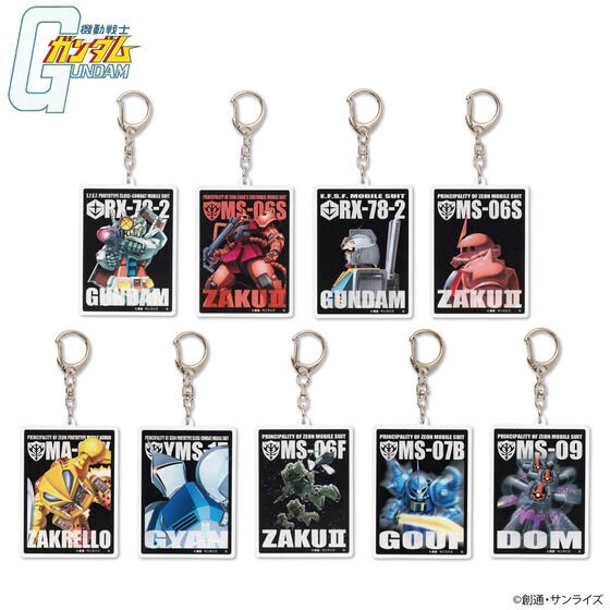 PRE-ORDER : Mobile Suit Gundam Mobile Suit Acrylic Charm