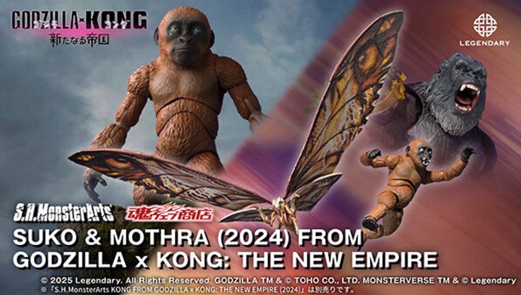 PRE-ORDER : S.H.MonsterArts SUKO & MOTHRA (2024) FROM GODZILLA x KONG: THE NEW EMPIRE