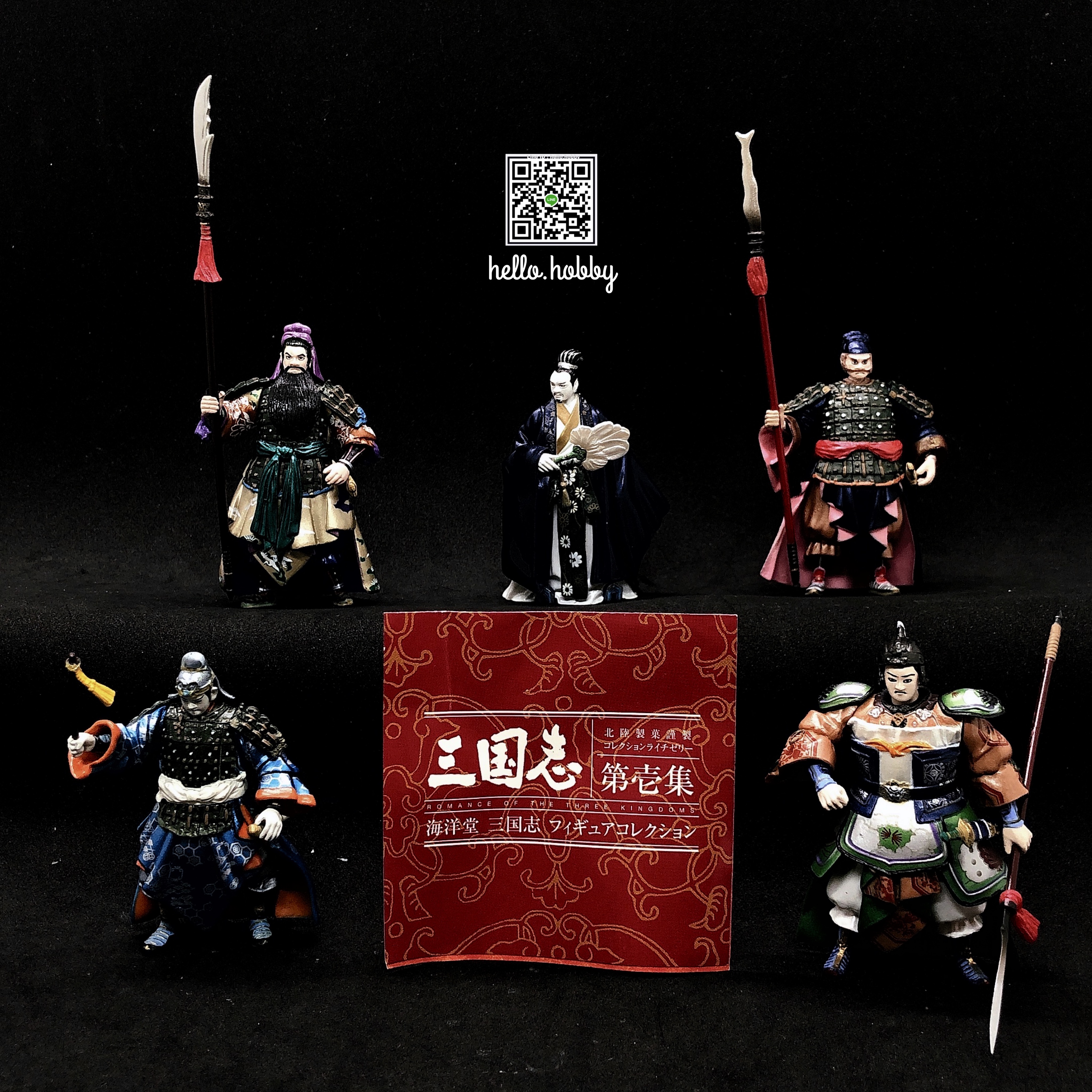 ฟิกเกอร์ สามก๊ก Kihachiro Kawamoto Romance of the Three Kingdoms Figure Collection vol. 1-2 (Set of 5) by Kaiyodo