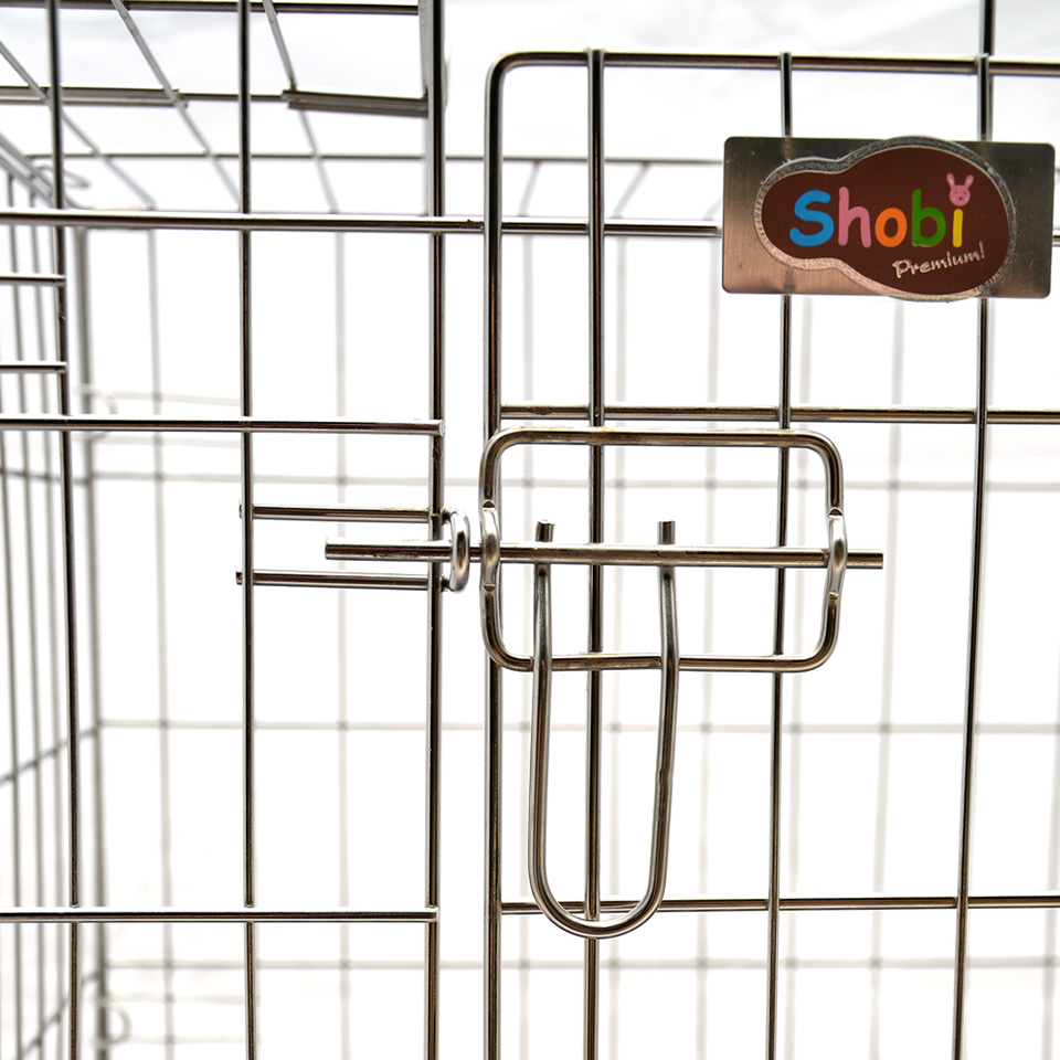 กรงสุนัขสแตนเลส Size S