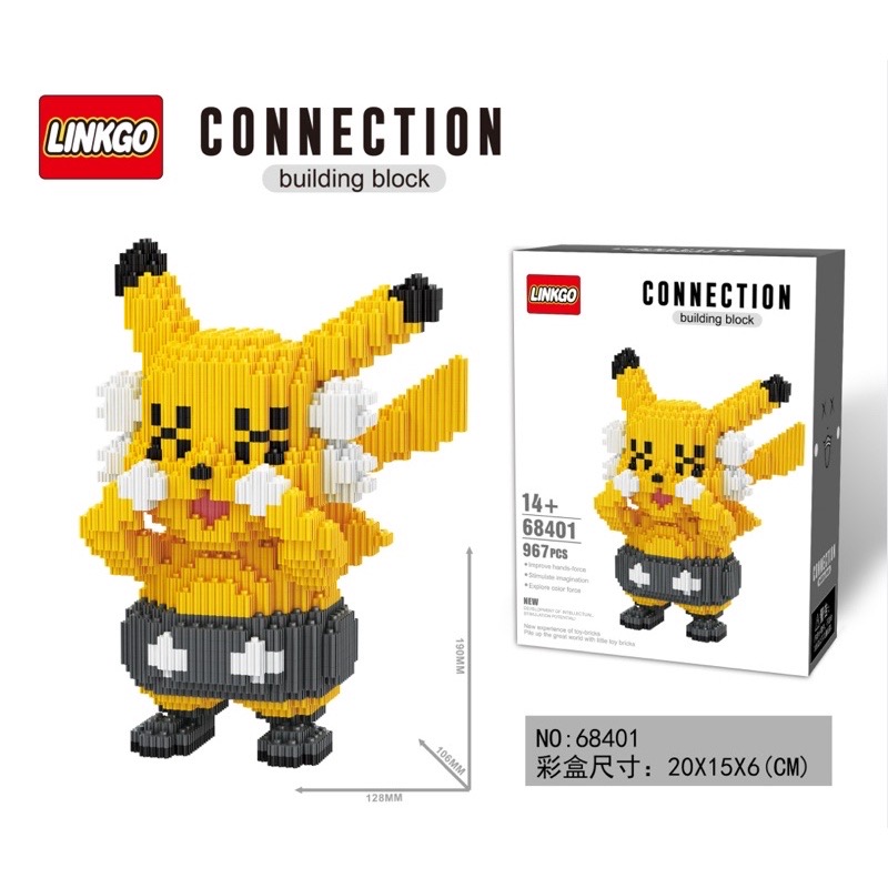 Linkgo 68401 - 68402 Pikachu x Kaws