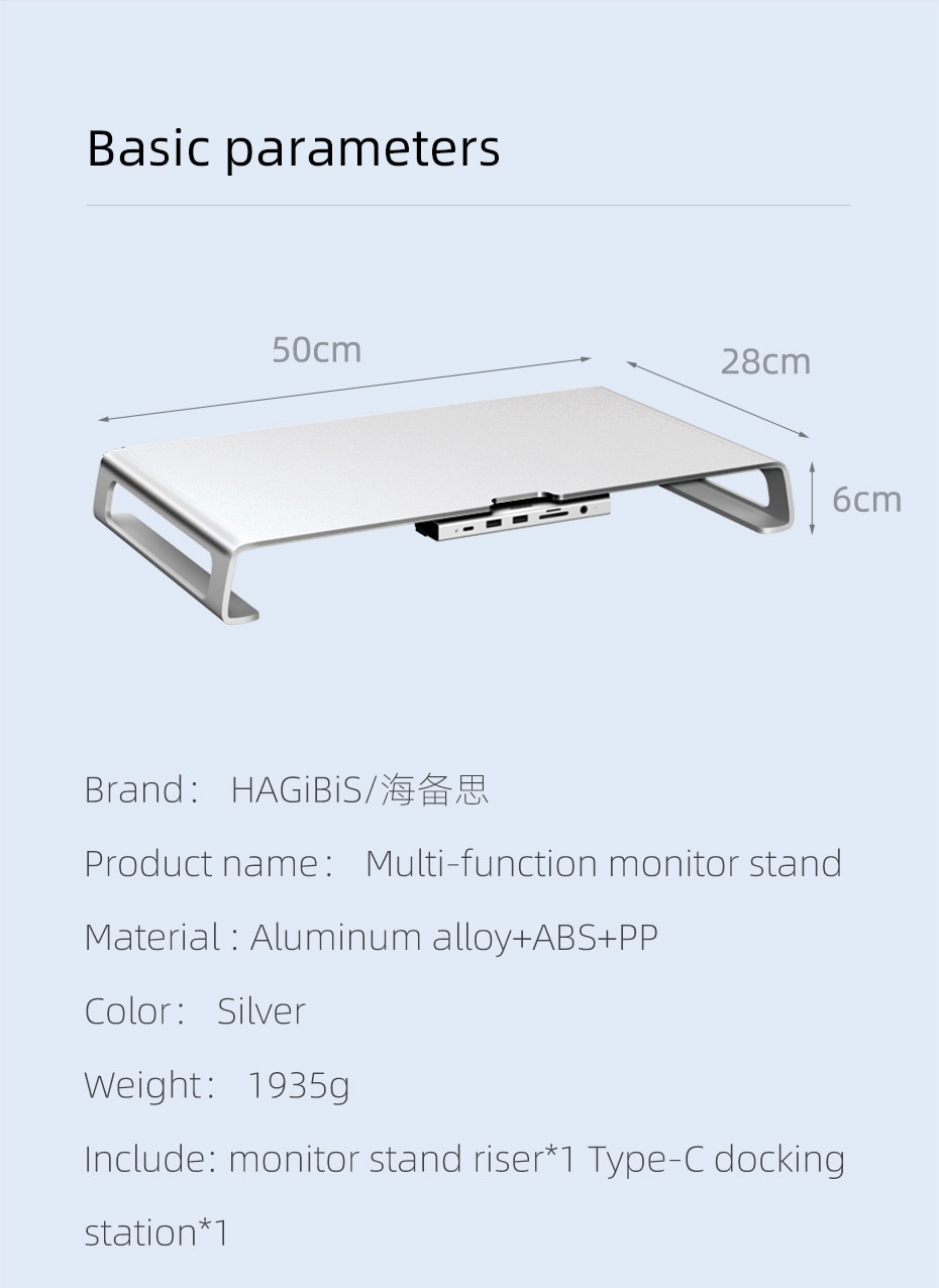 พร้อมส่งจาก กทม Hagibis Mac iMac Display Stand Alluminum High grade with USB type c docking station