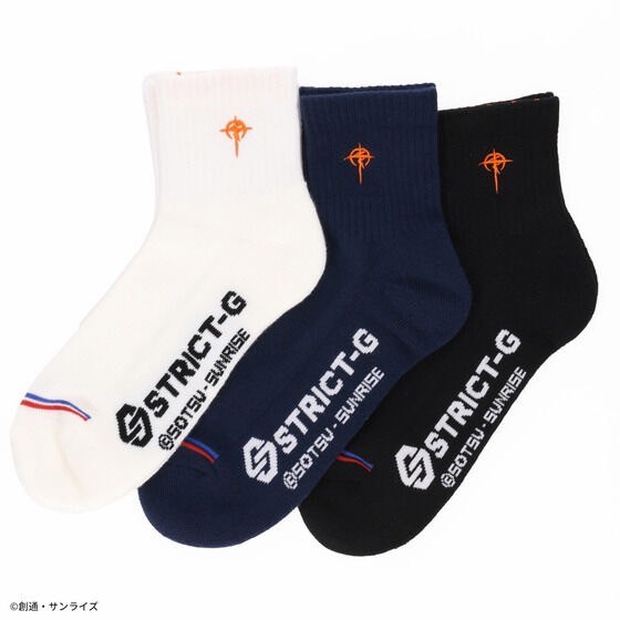PRE-ORDER : STRICT-G "Mobile Suit Gundam" Basic Short Length Socks 3P Set
