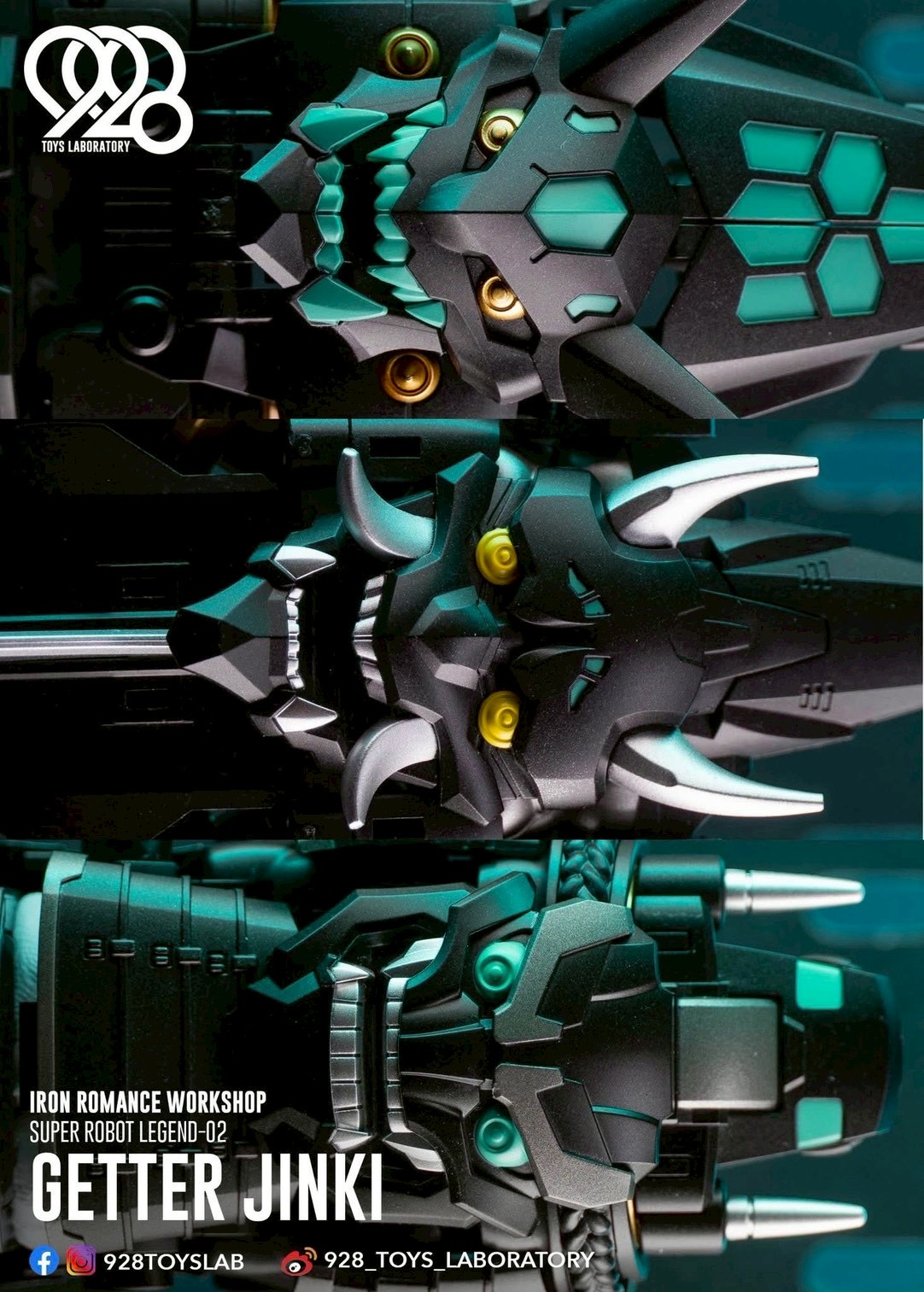 Super Robot Legend - Black Getter JINKI Deformable Movable Figure by Dragon Horse x Iron Romance Workshop