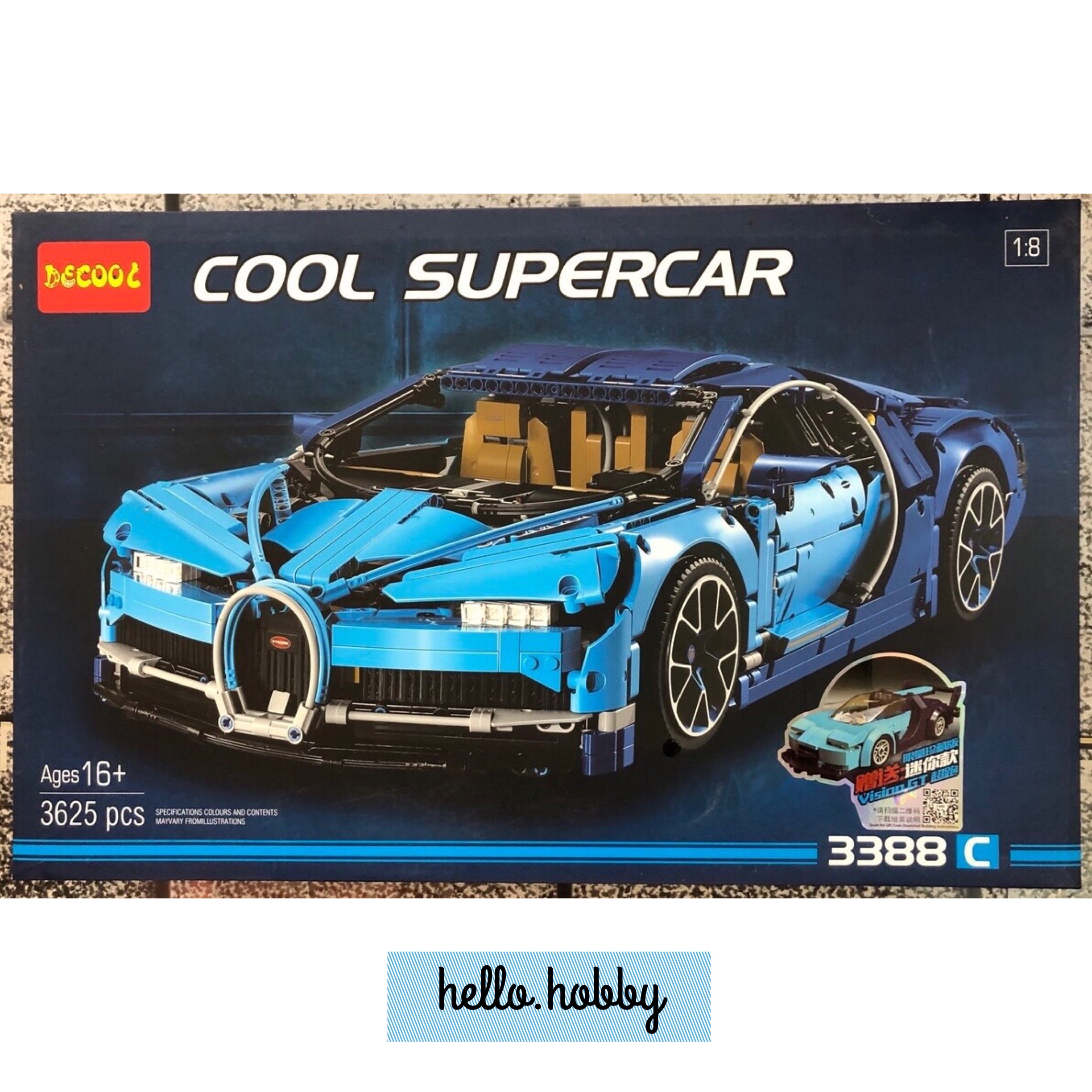 Decool 3388C Bugatti Chiron 3625pcs