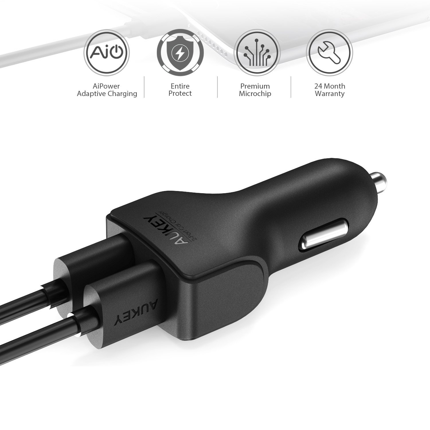 CC-S3 | ที่ชาร์จในรถ Aukey USB 2-port Car Charger