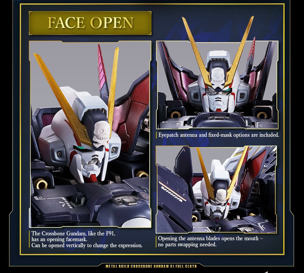 METAL BUILD Crossbone Gundam X1 Full Cloth By Premium Bandai (Lot JP มีกล่องน้ำตาล)