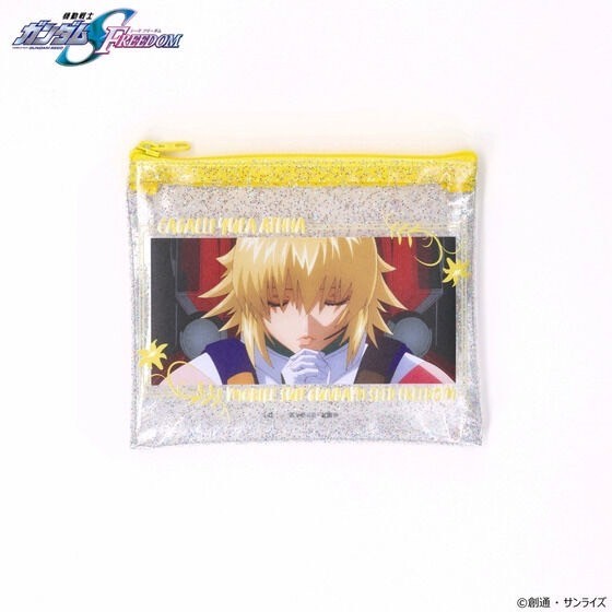 PRE-ORDER : Mobile Suit Gundam SEED FREEDOM Kira・Cagalli River Day Series Pouch with Glitter (2 types in total)