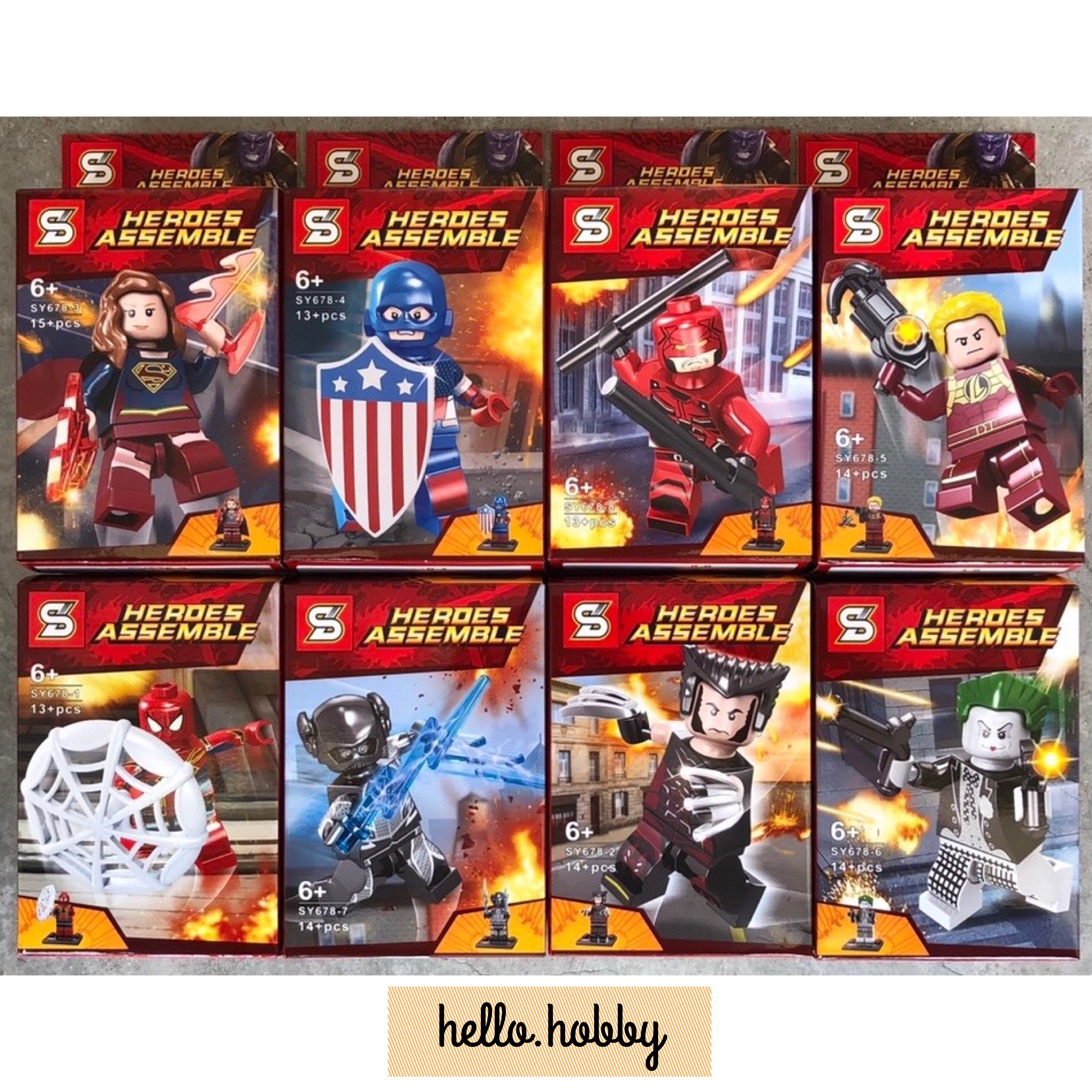 SY 678 1-8 Super Heroes