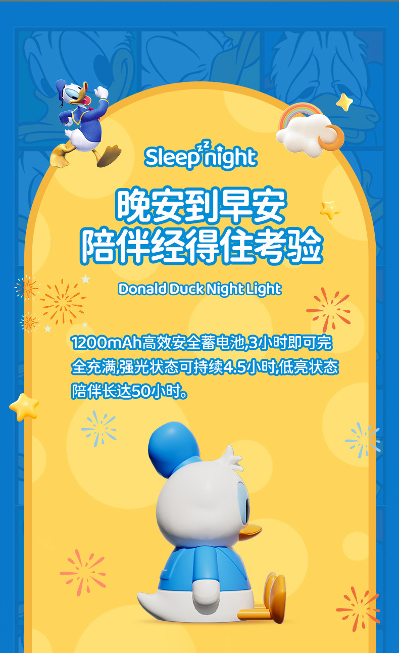 โคมไฟ Donald Duck Night Light