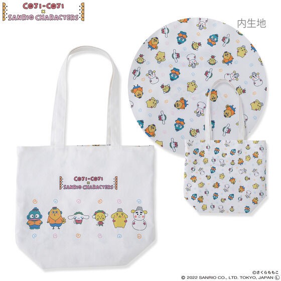 PRE-ORDER : Coji-Coji x Sanrio Characters Tote Bag (2 types)