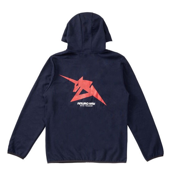 PRE-ORDER : Mobile Suit Gundam Char's Counterattack Amuro Ray Personal Mark Sports Series Light Zip Hoodie