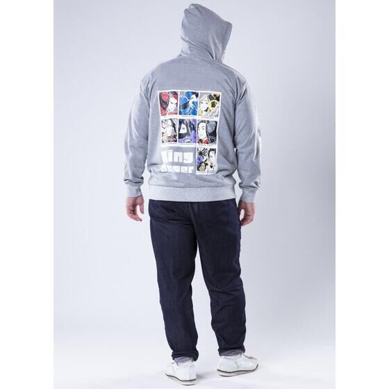 PRE-ORDER : Ohsama Sentai King-Ohger Deformed Official Hoodie Heather Gray