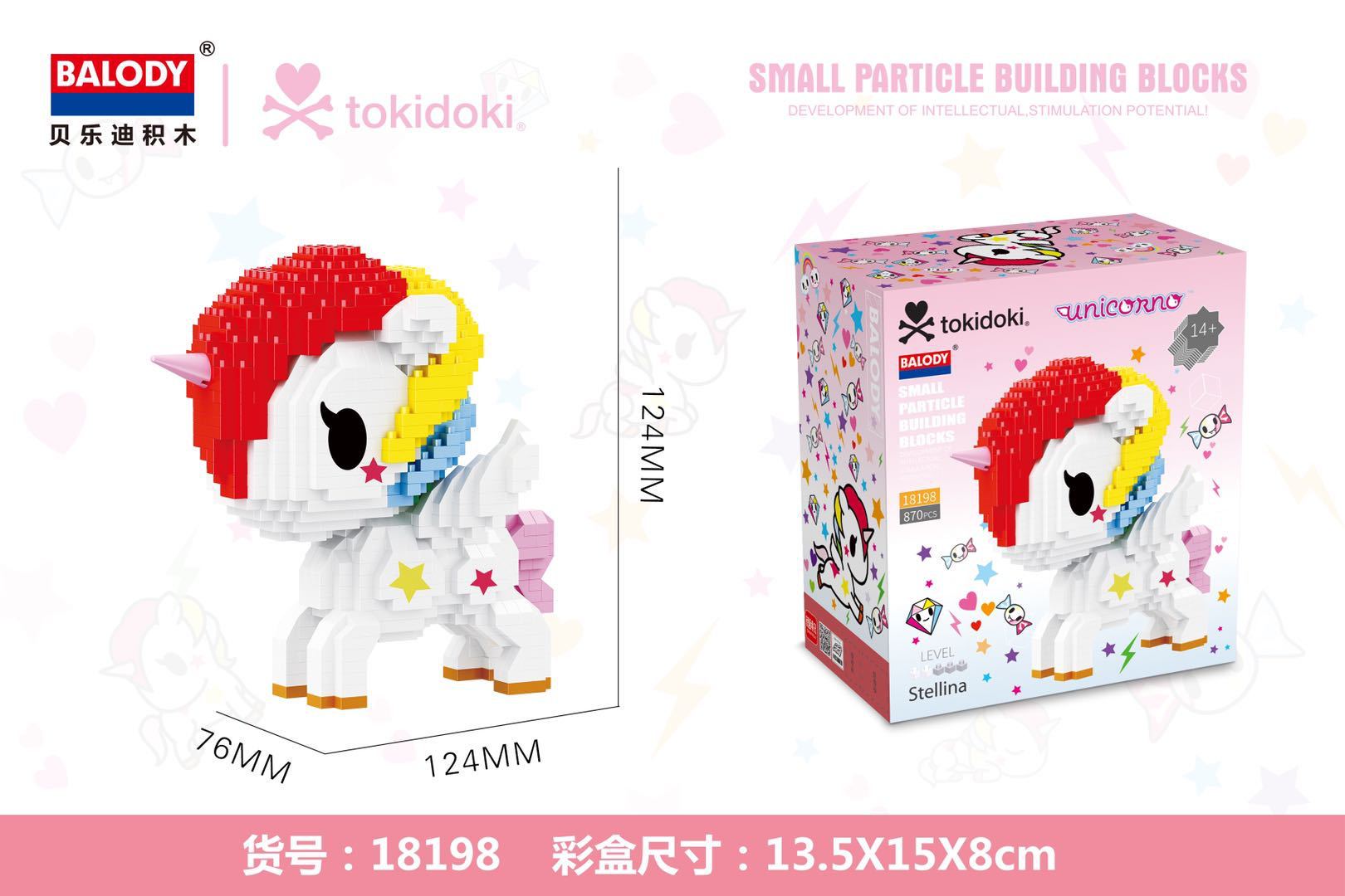 Balody 18190-18191, 18198-18200 Tokidoki Unicorn