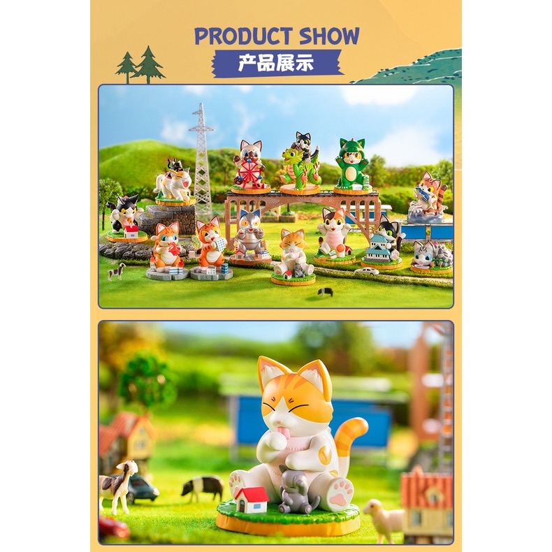 Blind Box ชุดน้องแมวก็อตซิลล่า ได้1ตัว - Kaiju Negora Godzilla Cat by Pop Mart (Set of 12 + 1secret)