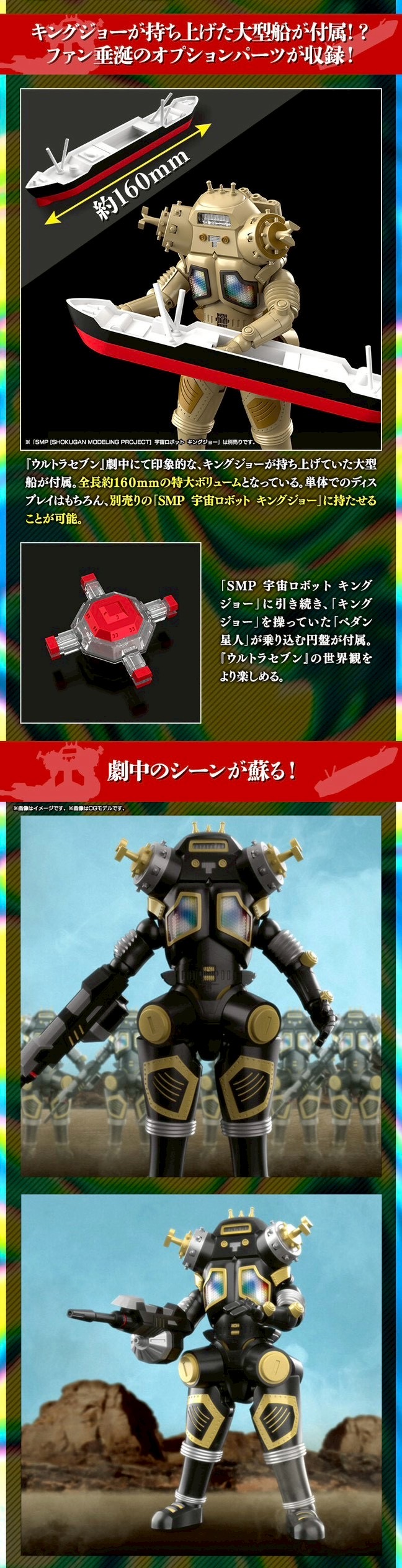 PRE-ORDER : SMP [SHOKUGAN MODELING PROJECT] Space Robot King Joe Black