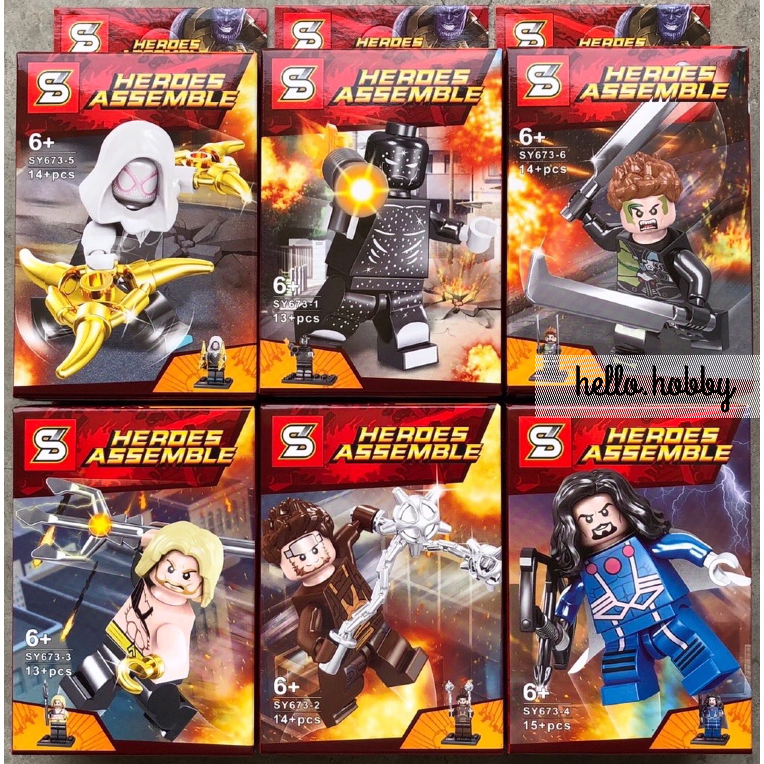 SY 673 1-8 super heroes