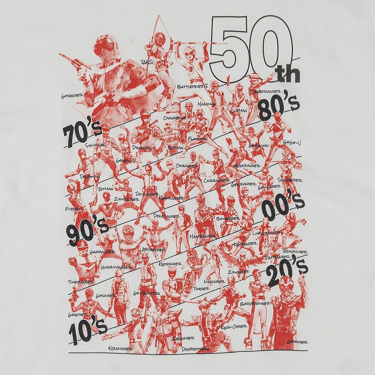 PRE-ORDER : Yoshito Sugahara Project Super Sentai 50th Anniversary T-shirt
