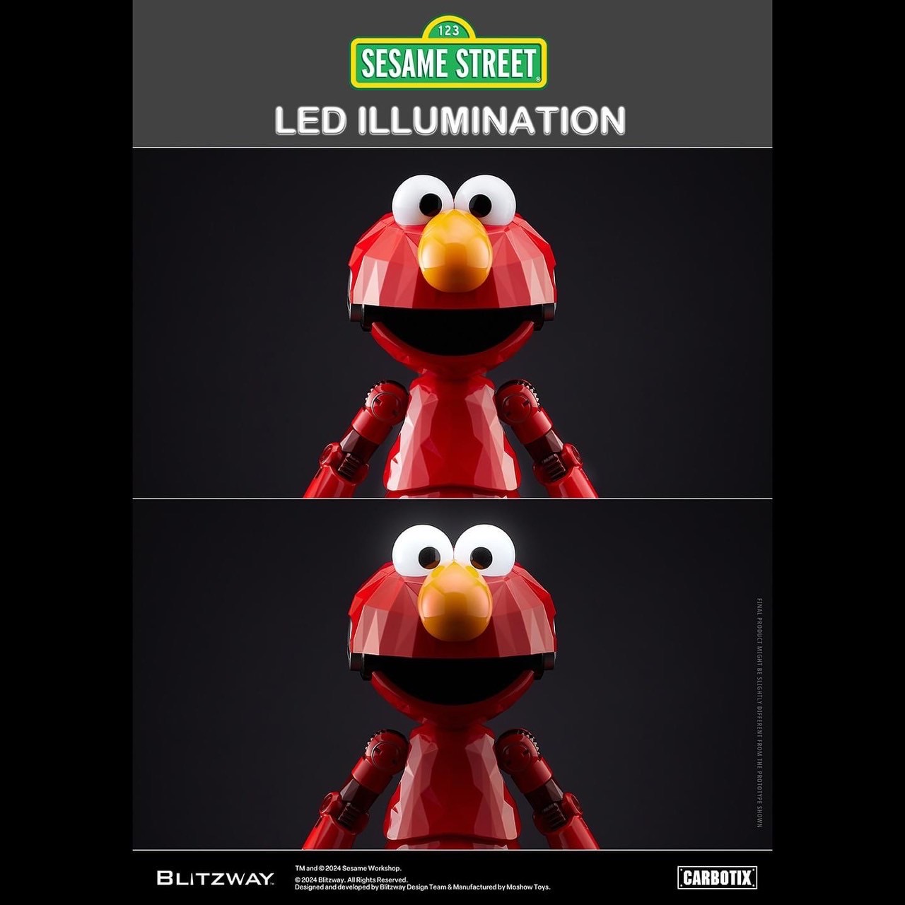 หุ่นยนต์ CARBOTIX - Sesame Street DX Ver. (Set of 3 : Elmo & Cookie Monster & Big Bird) by Blitzway (มีกล่องน้ำตาล)