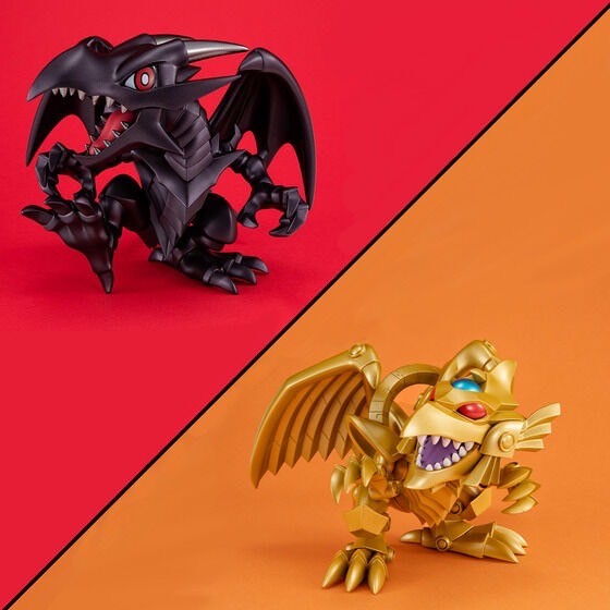 PRE-ORDER : MEGATOON Yu-Gi-Oh! Duel Monsters Red-Eyes Black Dragon & The Winged Dragon of Ra Set [Limited Photo Card Included]