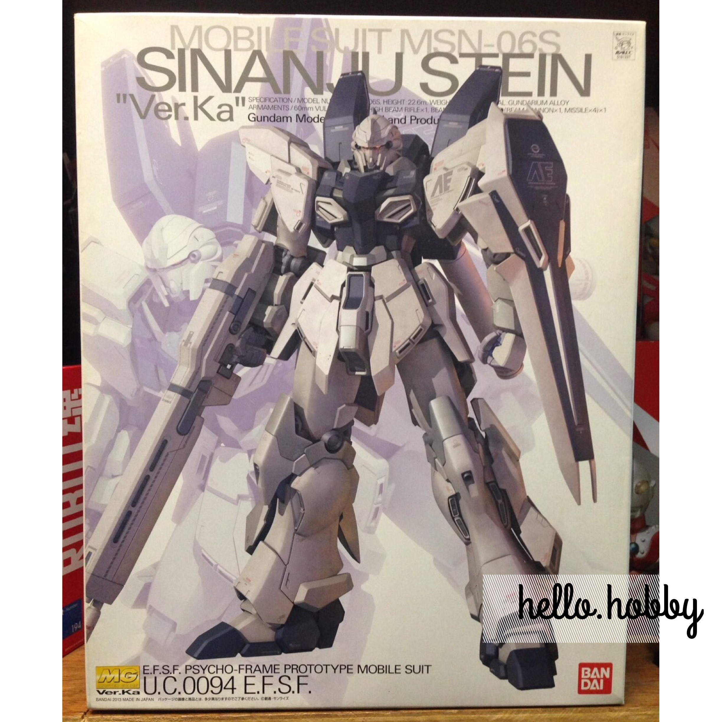 MG 1/100 MSN-06S Sinanju Stein Ver.Ka E.F.S.F. Psycho-Frame Prototype Mobile Suit by Bandai