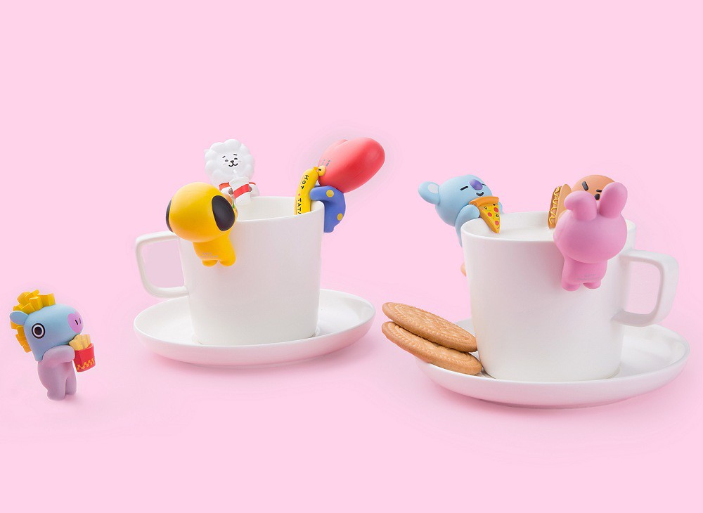 ฟิกเกอร์ เกาะแก้ว BT21 Cup Rim BITE Series by Line Friends (Cooky, RJ,Tata,Mang)