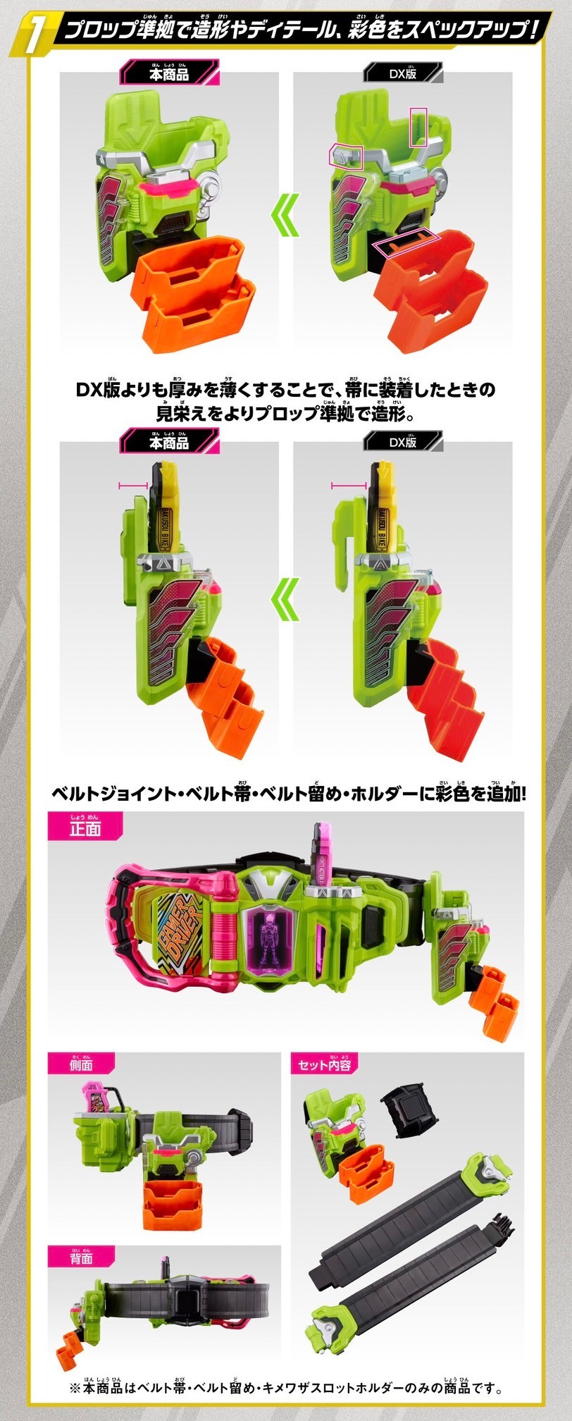 PRE-ORDER : Kamen Rider Ex-Aid DX Gamer Driver High Spec Belt & Kimewaza Slot Holder