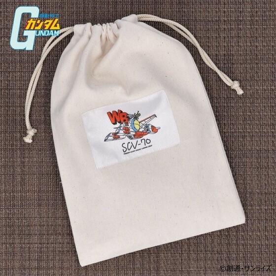 PRE-ORDER : Mobile Suit Gundam White Base/Midea Handwritten Design Drawstring purse (2 types in total)