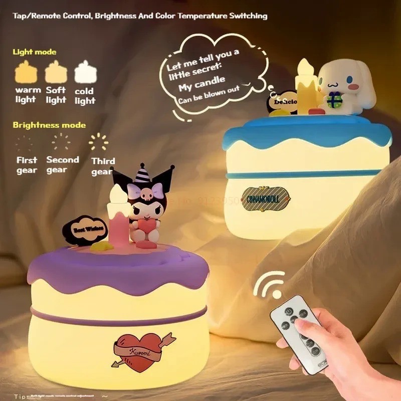 โคมไฟ ลิขสิทธิ์แท้ Sanrio - Cinnamoroll/ Kuromi Cake Night Light LED Lamp by Emie