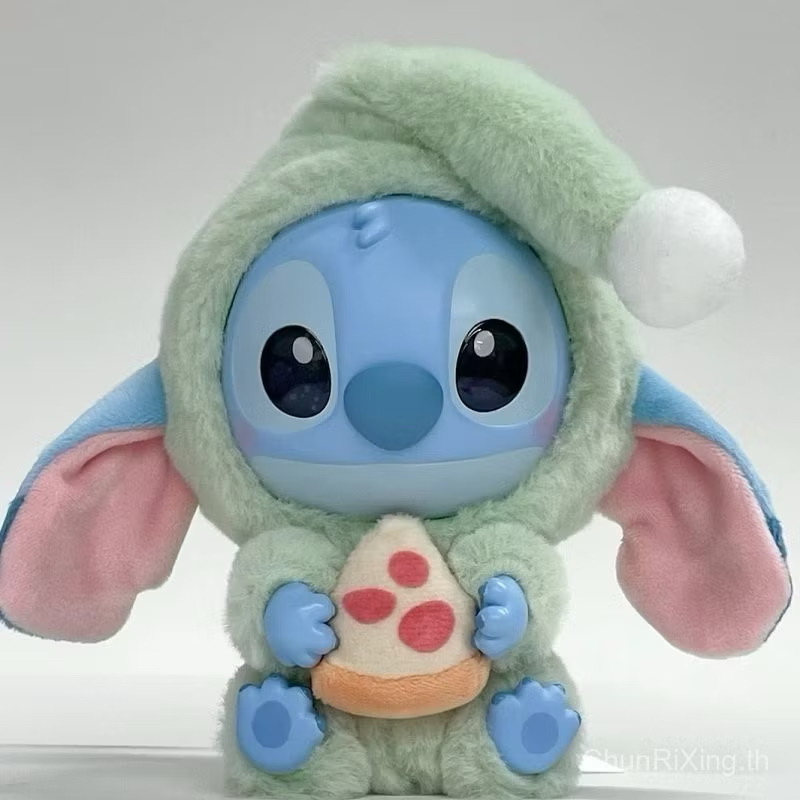 ตุ๊กตาพวงกุญแจ Disney - Lilo & Stitch - Eat Something Before Sleep Series Plush Keychain by Miniso