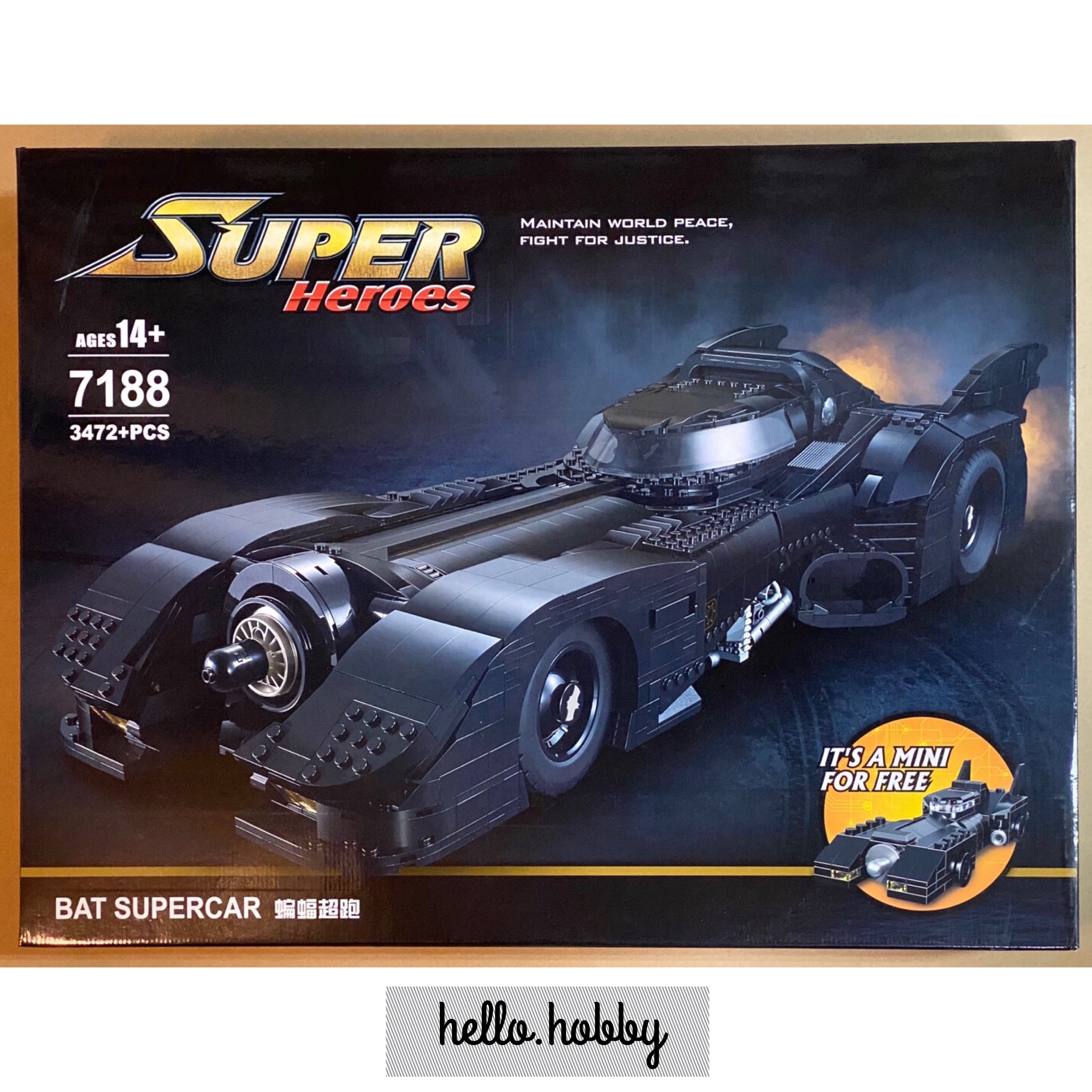 Jisi 7188 Batman Bat Super Car 3472pcs